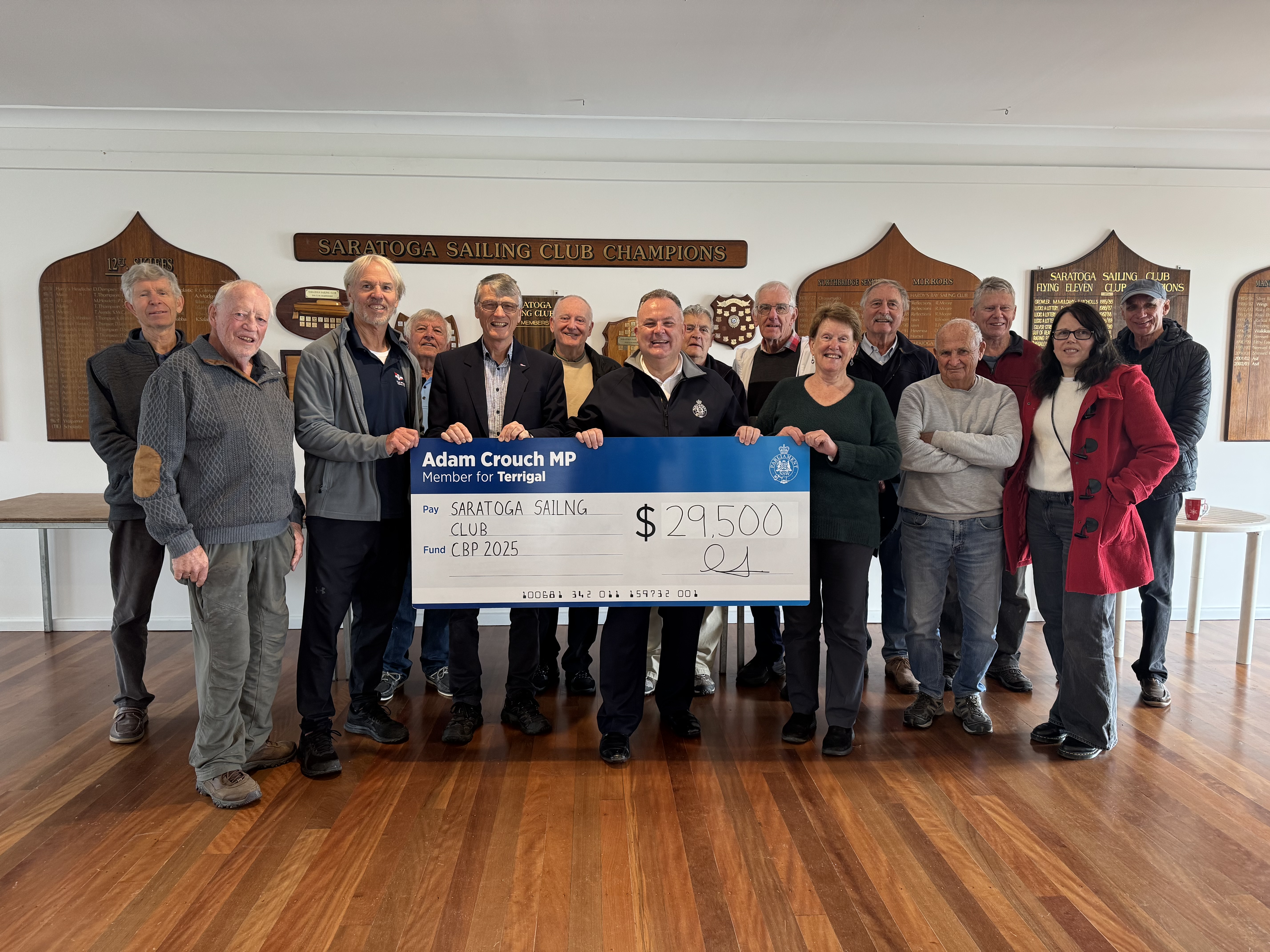 Adam Crouch grant to Saratoga Sailing Club